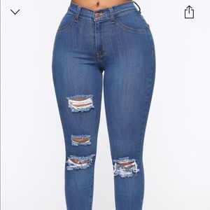 High rise jeans